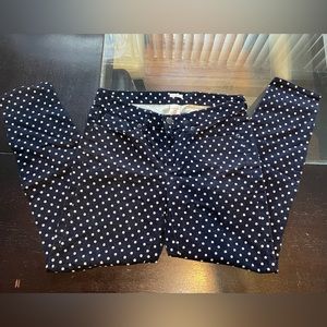 J.Crew Toothpick Corduroy Polka Dot Pants